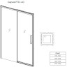 Душевая дверь Veconi Premium Trento PTD-40B 130 PTD40-B-130-01-C4 профиль Черный матовый стекло прозрачное