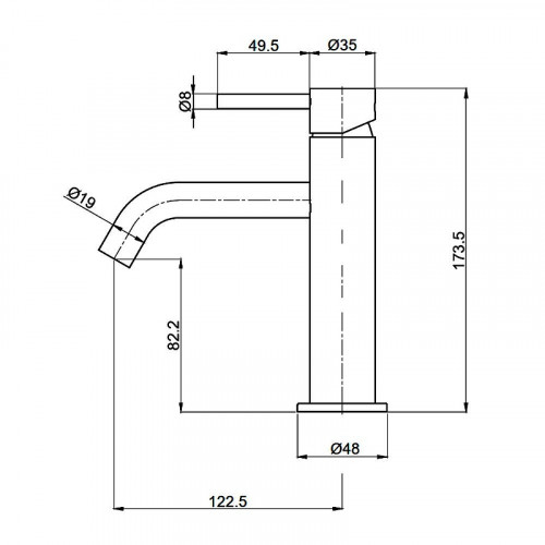 Смеситель для раковины AQUAme Siena AQM6210BC цвет Медь шлифованная