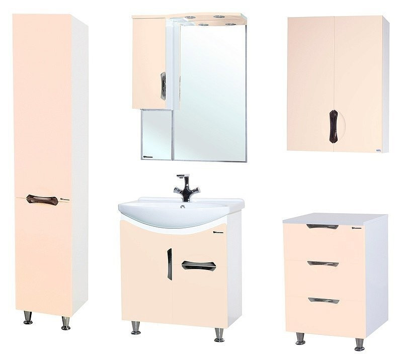 Тумба Bellezza Лагуна 60 4632109140071 Бежевая Белая МДФ / ЛДСП