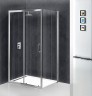 Душевой уголок BelBagno Uno 120х90 UNO-195-AH-1-120/90-C-Cr профиль Хром стекло прозрачное