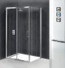 Душевой уголок BelBagno Uno 120х90 UNO-195-AH-1-120/90-C-Cr профиль Хром стекло прозрачное