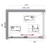 Душевой уголок BelBagno Uno 120х90 UNO-195-AH-1-120/90-C-Cr профиль Хром стекло прозрачное