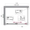 Душевой уголок BelBagno Uno 120х90 UNO-195-AH-1-120/90-C-Cr профиль Хром стекло прозрачное