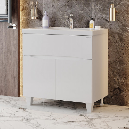 Тумба под раковину Onika Стрим 80 108059 цвет Белый