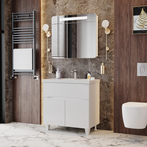 Тумба под раковину Onika Стрим 80 108059 цвет Белый