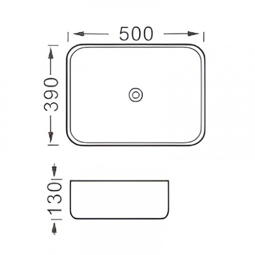 Раковина-чаша Aquatek Вега 50 AQ5515-MB Черная матовая фарфор накладная