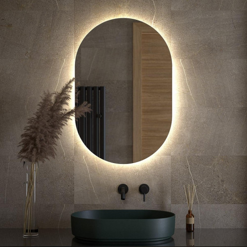 Зеркало Defesto Opti 60х90 DF 2905 с подсветкой 25W-4500K/Без выключателя/Нейтральный белый свет