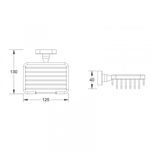 Мыльница Shevanik SG51 SG5104 цвет Хром