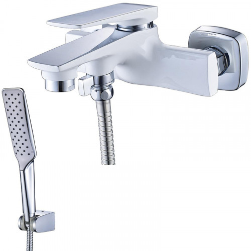 Смеситель для ванны Lemark Allegro LM5914CW Хром Белый латунь на стену