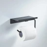 Держатель туалетной бумаги Shevanik SG57H SG5705H-1 с полкой цвет Черный