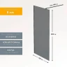 Душевая перегородка Reflexion Walk in 100 RX200100TBL-15 профиль Черный матовый стекло тонированное
