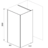 Душевая перегородка Ravak ST Walk-In Corner 110x80 GW1CD4300Z1 профиль Черный стекло Transparent