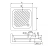 Акриловый поддон для душа RGW Acrylic B/CL-S 80x80 16180188-51 Белый