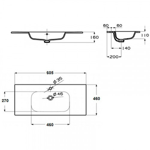 Раковина Roca Victoria-N Unik 60 32799E000 Белая