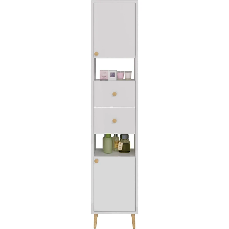 Шкаф пенал Dreja Luno 35 R 99.2004 Белый глянец МДФ / ЛДСП