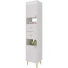 Шкаф пенал Dreja Luno 35 R 99.2004 Белый глянец МДФ / ЛДСП