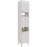 Шкаф пенал Dreja Luno 35 R 99.2004 Белый глянец МДФ / ЛДСП