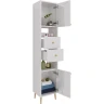 Шкаф пенал Dreja Luno 35 R 99.2004 Белый глянец МДФ / ЛДСП