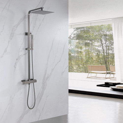 Душевая система Abber Daheim AF8260NGL c термостатом цвет Никель