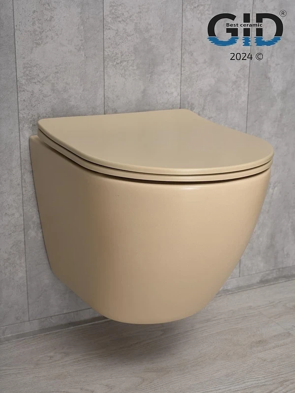 Унитаз Gid Convexo Sr2198 62210Y подвесной цвет Светло-коричневый матовый с сиденьем Микролифт