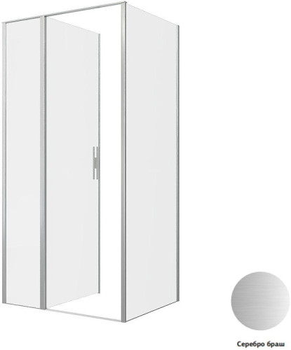 Душевой уголок Allen Brau Priority 100x80 3.31029.BA+3.31041.BA цвет профиля Серебро браш стекло прозрачное