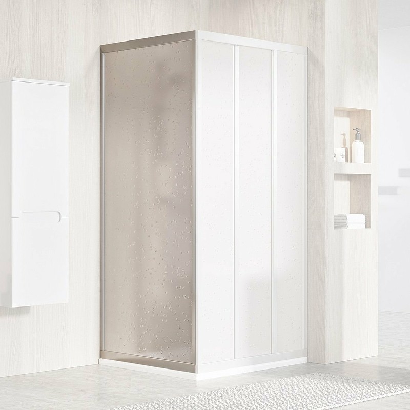 Душевая стенка Ravak Supernova APSS-80 94040UR211 профиль Сатин витраж пластик Pearl