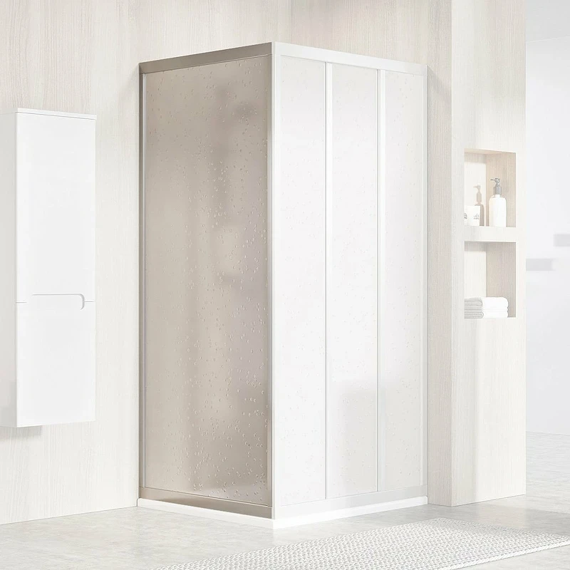 Душевая стенка Ravak Supernova APSS-80 94040UR211 профиль Сатин витраж пластик Pearl