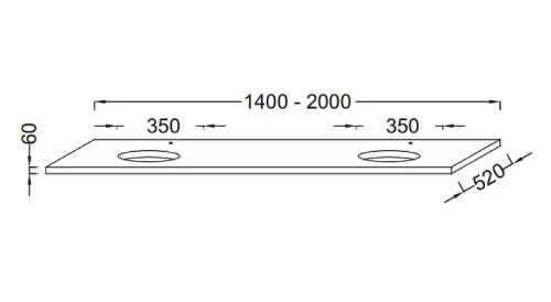 Столешница под раковину Jacob Delafon Parallel 200 EB74-2000-E10 цвет Квебекский дуб