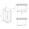 Душевой уголок Abber Schwarzer Diamant 140x50 AG30140BH-S50B-S50B профиль Черный стекло прозрачное