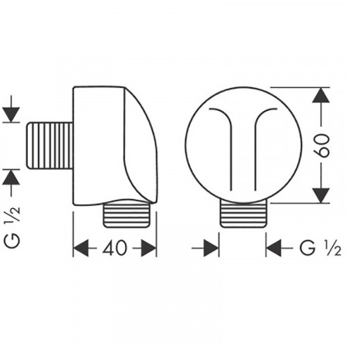 Шланговое подключение Hansgrohe Fixfit 27454670 Черное матовое