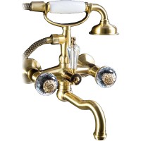 Смеситель для ванны Boheme Flora 313-FL Бронза латунь на стену