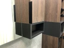 Зеркало со шкафом Comforty Франкфурт 90 00004150529 Дуб шоколадно-коричневый Черное матовое МДФ / ЛДСП, стекло
