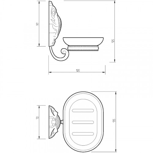 Мыльница Migliore Cleopatra 16651 Хром