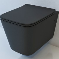 Унитаз beWash Kraft BKWHR105510 подвесной Черный матовый с сиденьем Микролифт фарфор подвесной