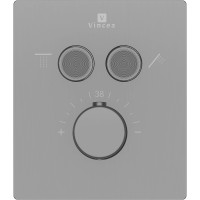 Смеситель для душа Vincea VSCV-321T-MGM с термостатом Вороненая сталь латунь встраиваемый