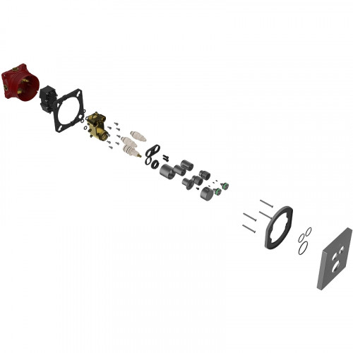 Смеситель для душа Vincea VSCV-321T-MGM с термостатом Вороненая сталь латунь встраиваемый