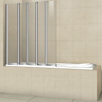 Шторка на ванну Cezares Pratico 120 PRATICO-V-5-120/140-C-Cr профиль Хром стекло прозрачное