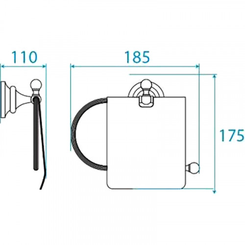 Держатель туалетной бумаги Cezares Olimp-TRH-02-M с крышкой Бронза