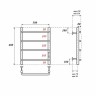 Электрический полотенцесушитель Point Ника PN08856 П4 500x600 диммер справа Хром