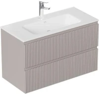 Тумба с раковиной Aquanet Джейн 2.0 100 378314 подвесная цвет Мокко