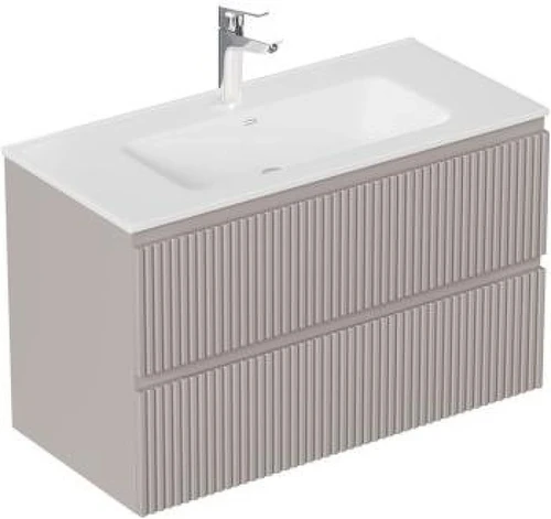 Тумба с раковиной Aquanet Джейн 2.0 100 378314 подвесная цвет Мокко