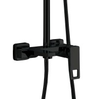 Душевая система Haiba HB24615-7 Черная матовая латунь на стену