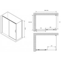 Душевой уголок Abber Komfort 160x90 AG93160-S92 профиль Хром стекло прозрачное
