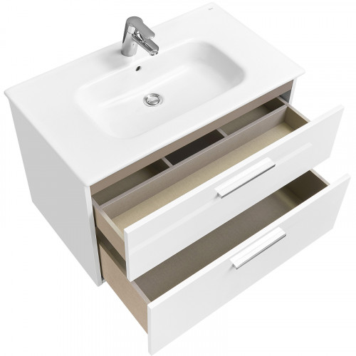 Тумба под раковину Roca Victoria 80 A857470806 подвесная Белый глянец