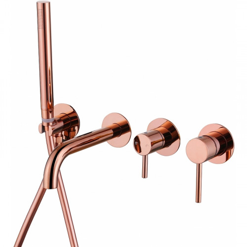 Смеситель для ванны Abber Wasser Kreis AF8130RG Розовое золото латунь встраиваемый