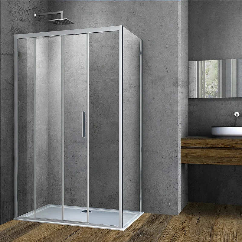 Душевой уголок Vincea Soft 120x100 VSR-3SO1012CL профиль Хром стекло прозрачное