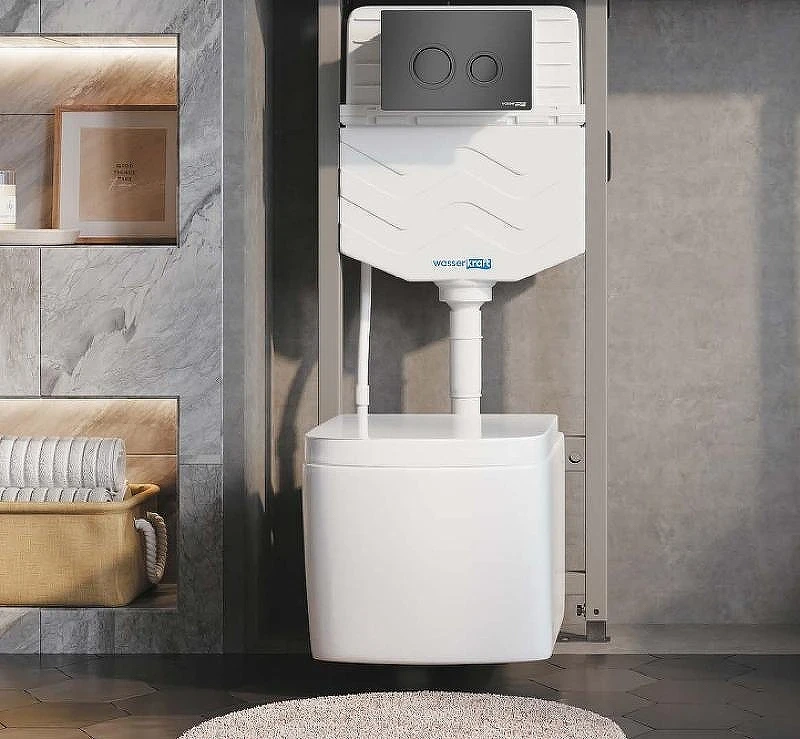 Инсталляция WasserKRAFT Aller 10TLT.010.ME для унитаза без клавиши смыва