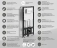 Инсталляция WasserKRAFT Aller 10TLT.010.ME для унитаза без клавиши смыва
