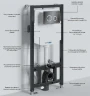 Инсталляция WasserKRAFT Aller 10TLT.010.ME для унитаза без клавиши смыва