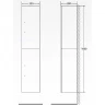 Шкаф пенал BelBagno Aurora 33 R AURORA-1600-2A-SC-PB-P-R подвесной Pietra Bianca без ручек МДФ / ЛДСП